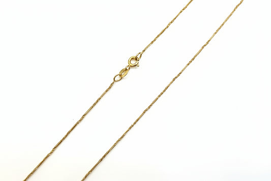 Yellow Gold Twisted Curb Chain 18k 2.17gr
