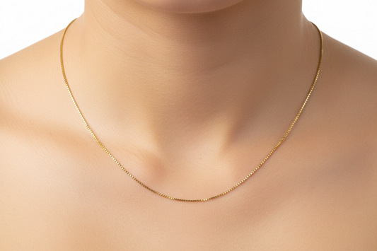 18K Yellow Gold Box Chain 3.5 gr 16"