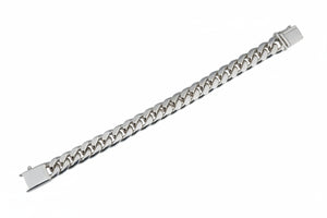 Sterling Silver Heavy and Solid Curb Chain Men's Bracelet 8"