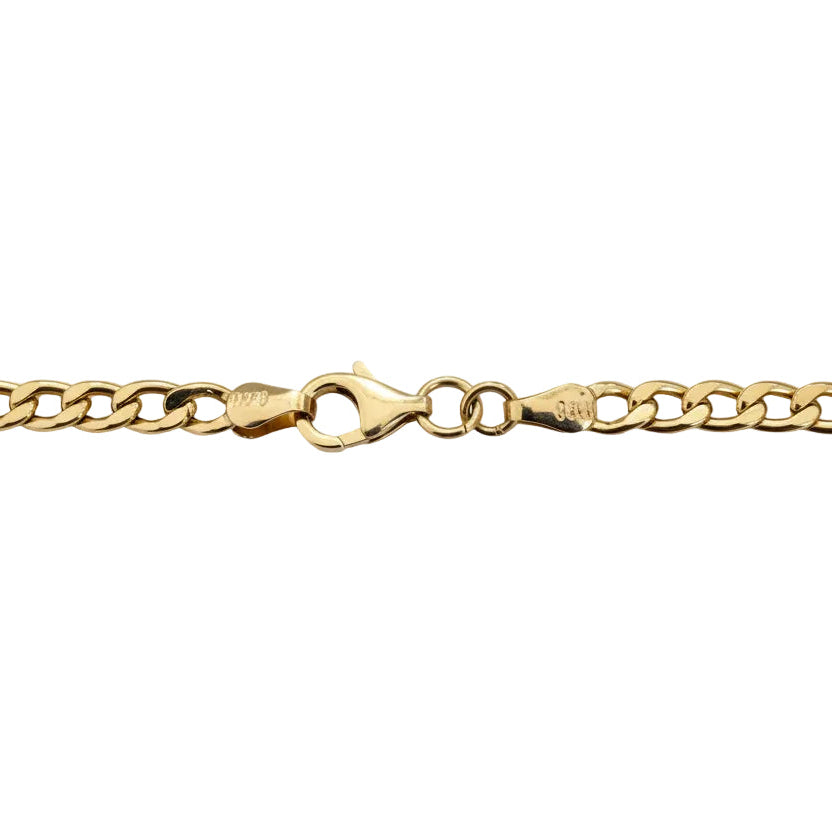 Yellow Gold Hollow Cuban Link Chain 18k, 21gr