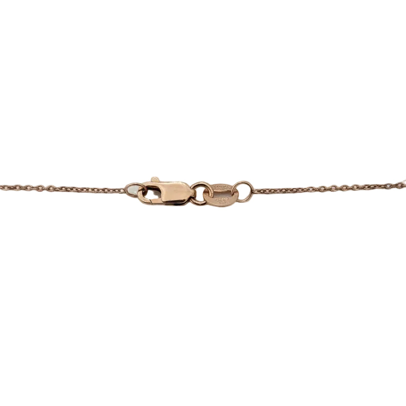 Rose gold and White Gold triple-layer Necklace, 10k