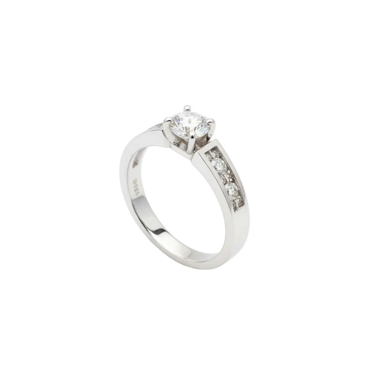 14K White Gold Solitaire Ring, TDW: 0.85ct I2 GH