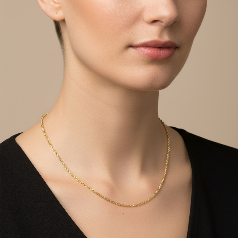 Yellow Gold Rolo Chain, 18k, 6gr