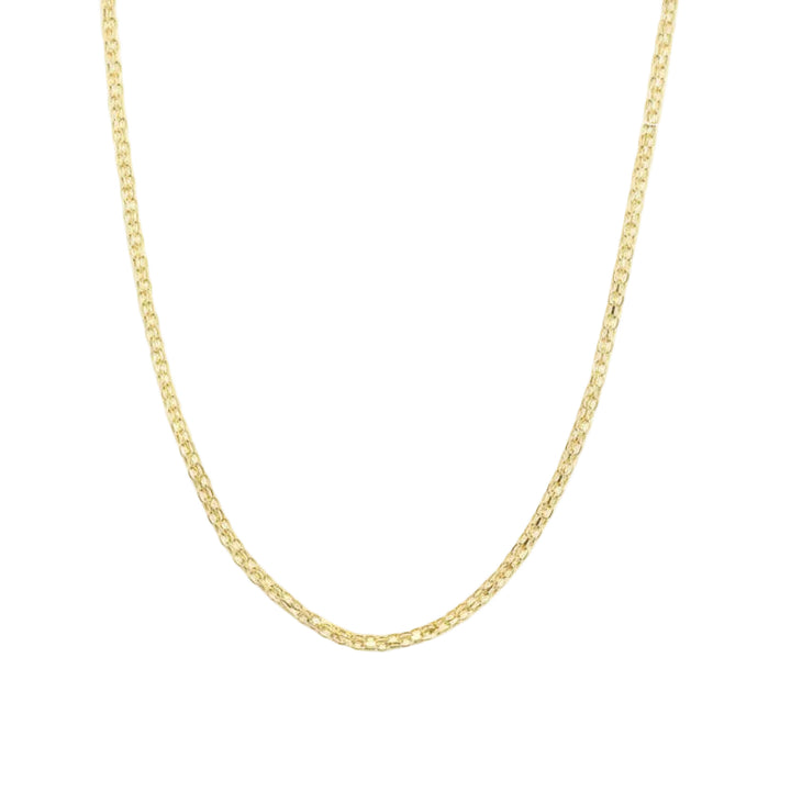 18K Yellow Gold Rolo Bismarck Chain 2.7gr 23"