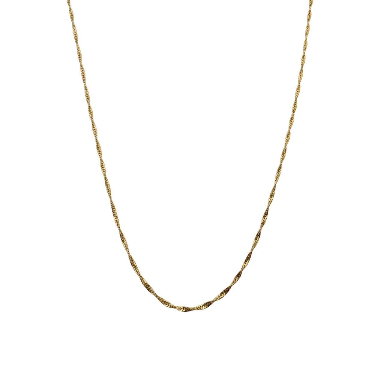 Yellow Gold Twisted Chain, 18k, 1.96gr, 17Inch