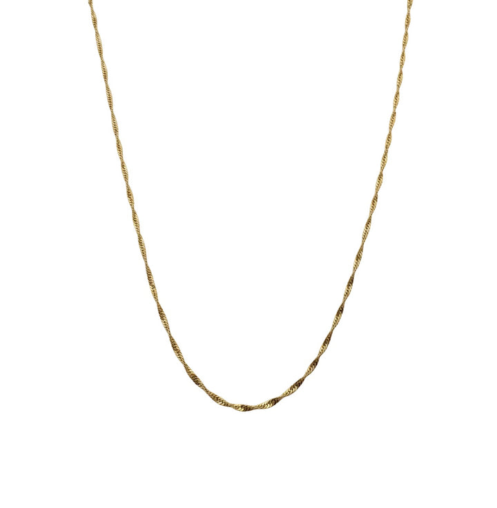 18K Yellow Gold Twisted Chain 1.96gr 17"