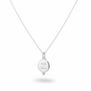 925 Sterling Silver "Family is Forever" Pendant Necklace