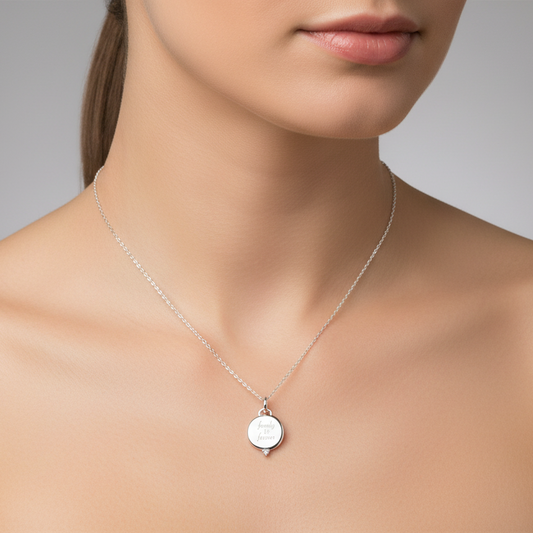 925 Sterling Silver "Family is Forever" Pendant Necklace