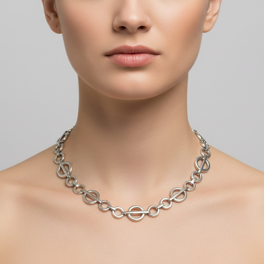 Sterling Silver Circle Link Chain