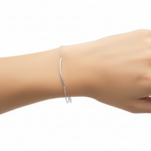 925 Sterling Silver Minimalist Bar Bracelet
