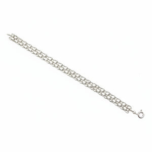 925 Sterling Silver Multi-Row link Design Bracelet