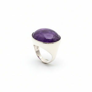 925 Sterling Silver Natural Amethyst Ring