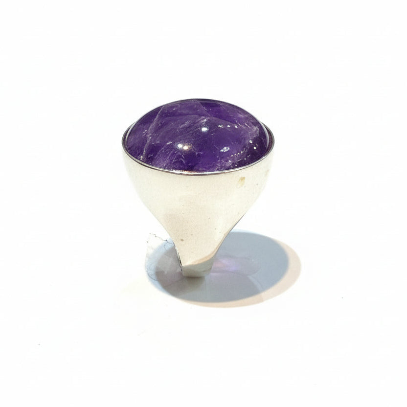 925 Sterling Silver Natural Amethyst Ring