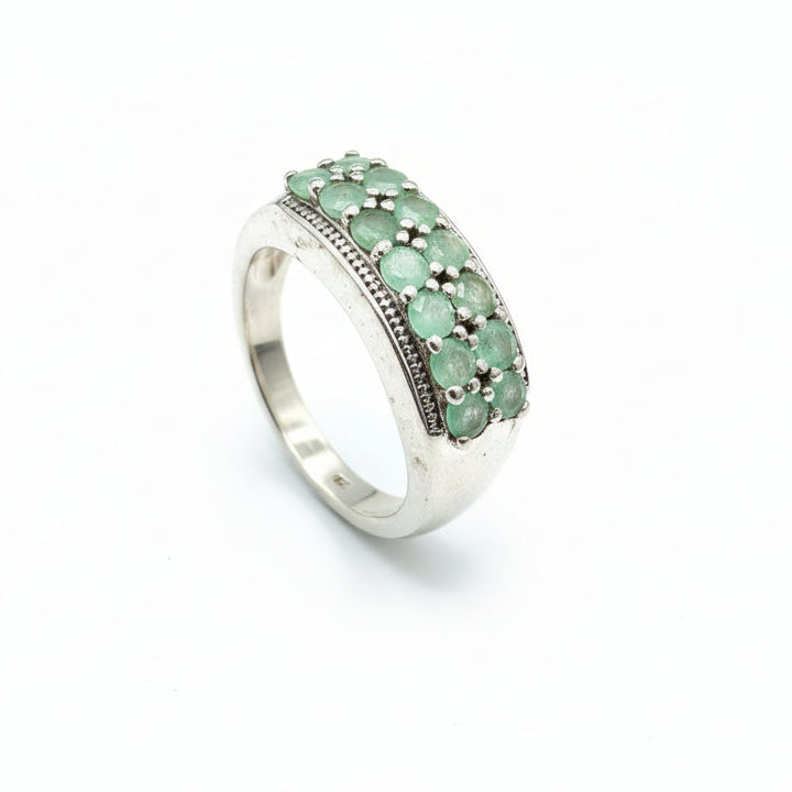 925 Sterling Silver Emerald Ring