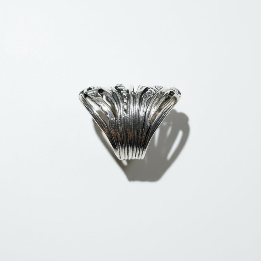 925 Sterling Silver Filigree Scroll Design Ring