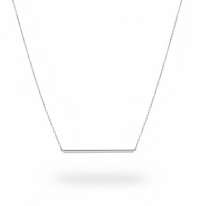 925 Sterling Silver Minimalist Bar Pendant Necklace