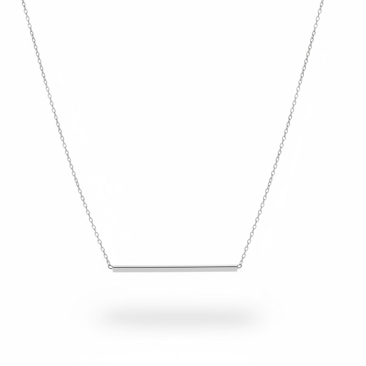 925 Sterling Silver Minimalist Bar Pendant Necklace