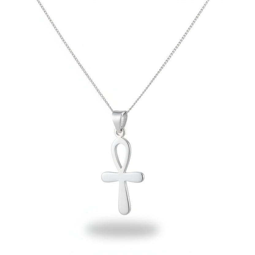 925 Sterling Silver Ankh Cross Necklace
