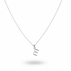 925 Sterling Silver Initial “E” Pendant Necklace