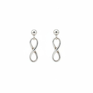 925 Sterling Silver Infinity Drop Earrings