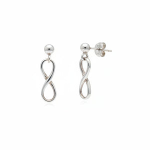925 Sterling Silver Infinity Drop Earrings