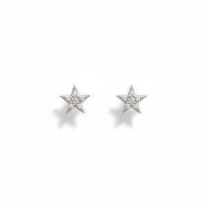 925 Sterling Silver Star Shaped Stud Earrings