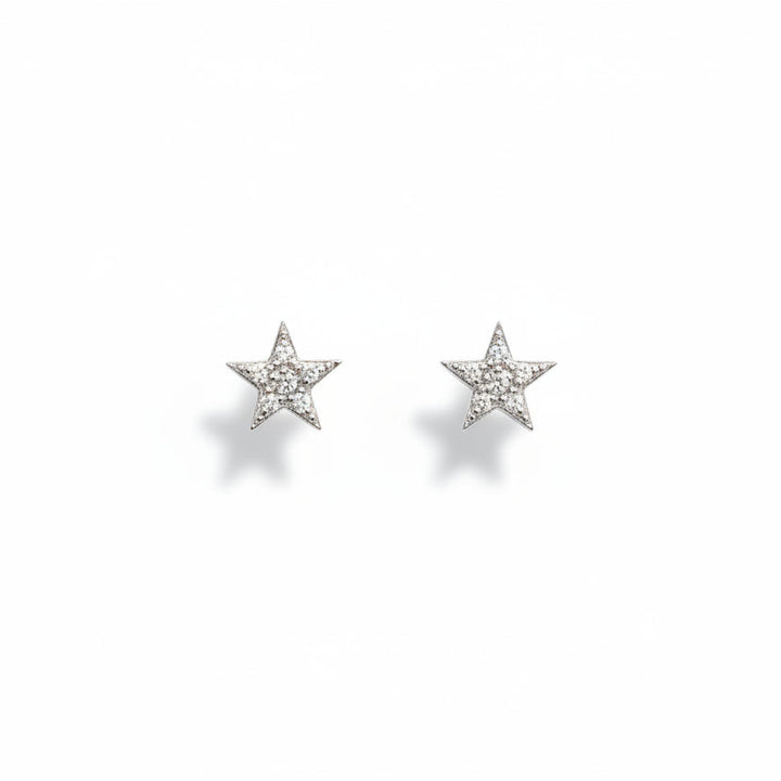 925 Sterling Silver Star Shaped Stud Earrings