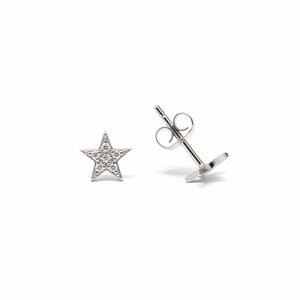 925 Sterling Silver Star Shaped Stud Earrings