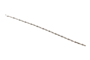 925 Sterling Silver Wave Link Bracelet with Cluster Stations
