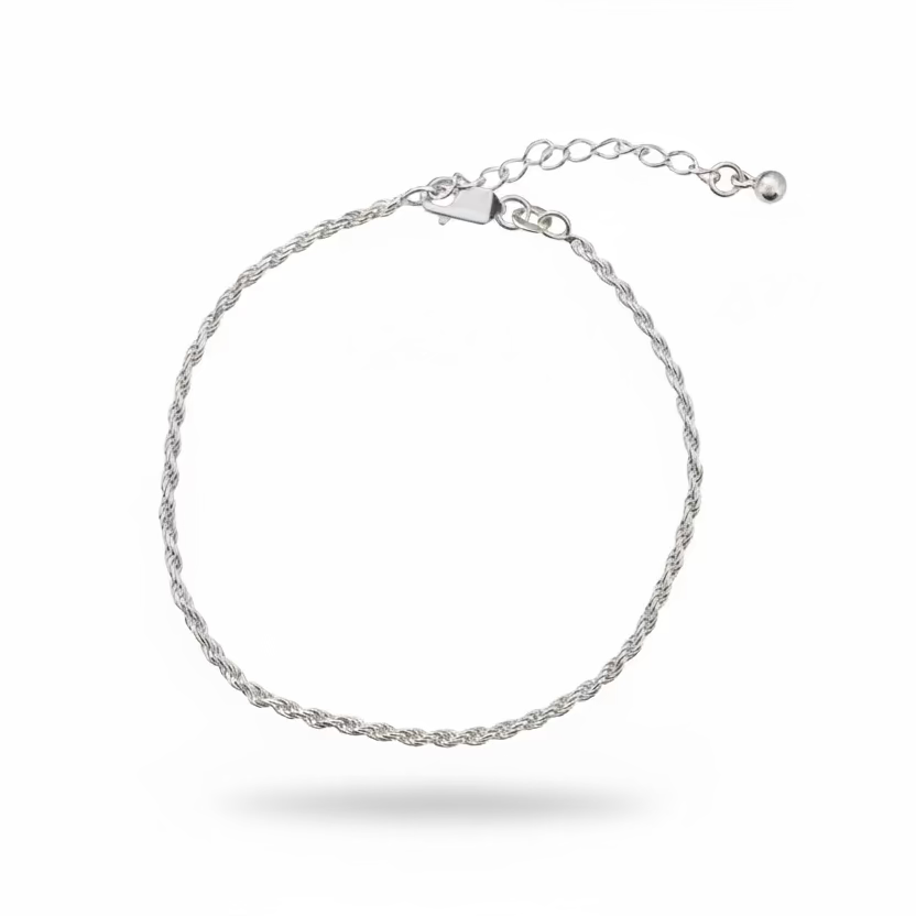 925 Sterling Silver Rope Chain Bracelet