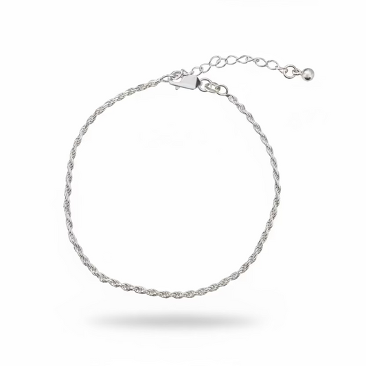 925 Sterling Silver Rope Chain Bracelet