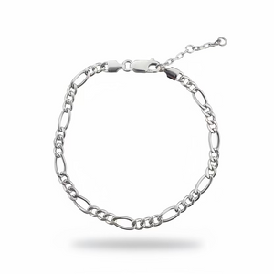 925 Sterling Silver Figaro Chain Bracelet