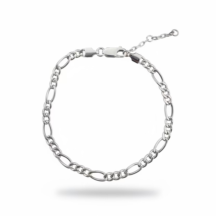 925 Sterling Silver Figaro Chain Bracelet