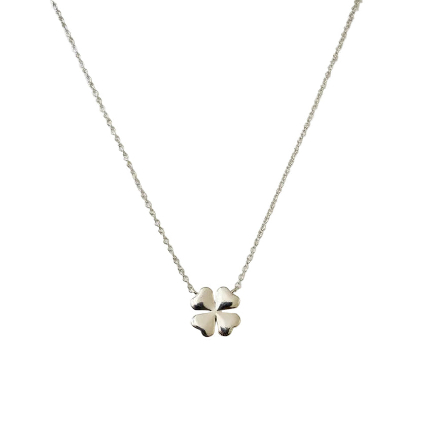 925 Sterling Silver Four-leaf Clover Pendant Necklace