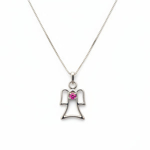 925 Sterling Silver Angel Pendant Necklace
