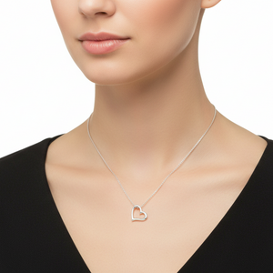 925 Sterling Silver Heart Pendant Necklace