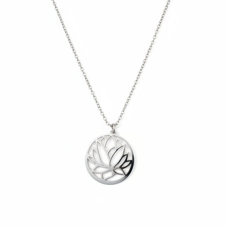 925 Sterling Silver Lotus Pendant Necklace