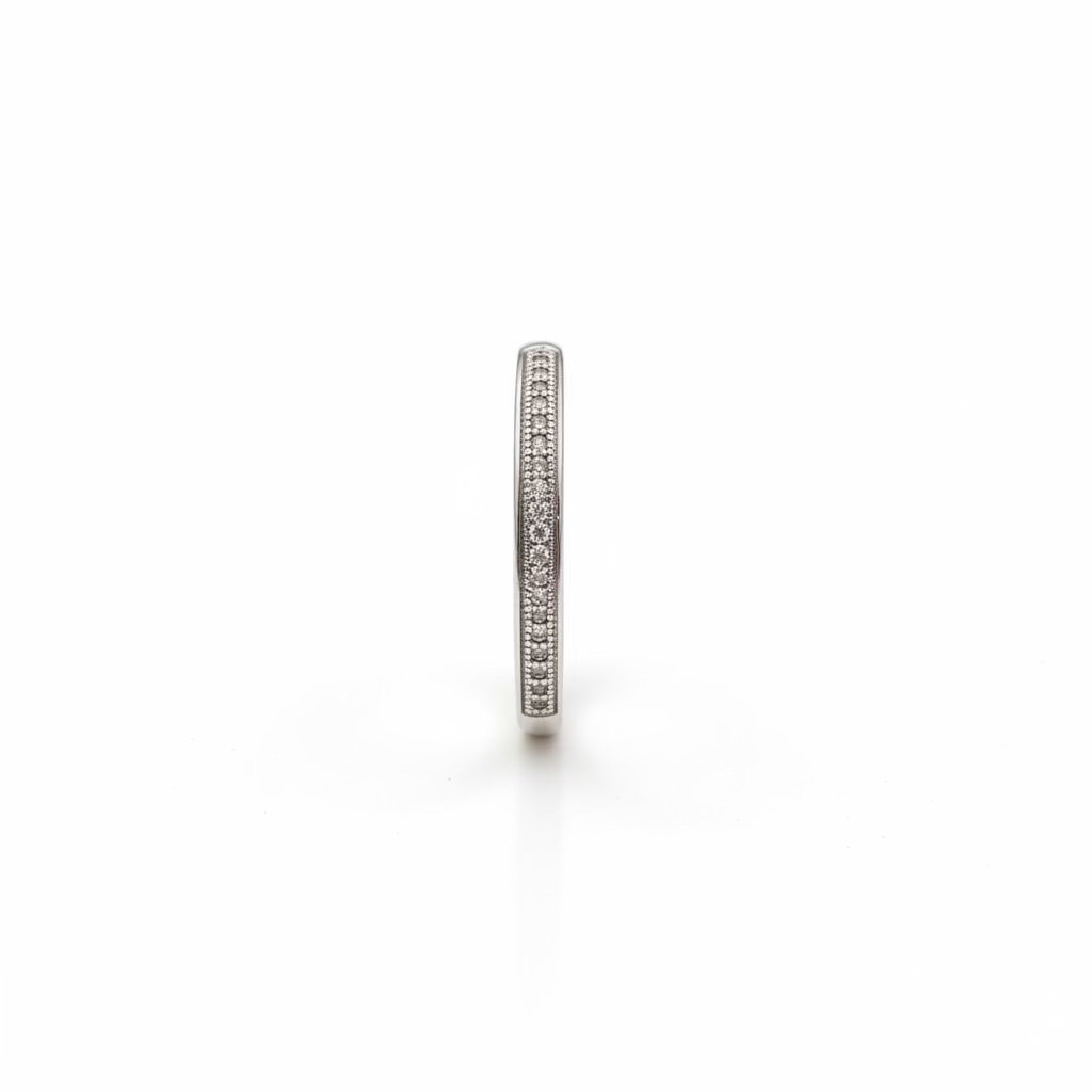 10K White Gold Half Eternity Diamond Ring