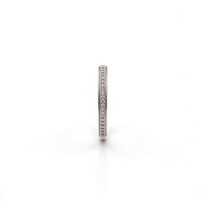 10K White Gold Half Eternity Diamond Ring