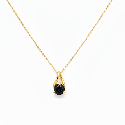 10K Yellow Gold Teardrop Shape Pendant with Sapphire, S: 1.00ct