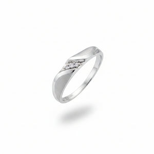 10K Channel-Set Diamond Cluster Wedding Band