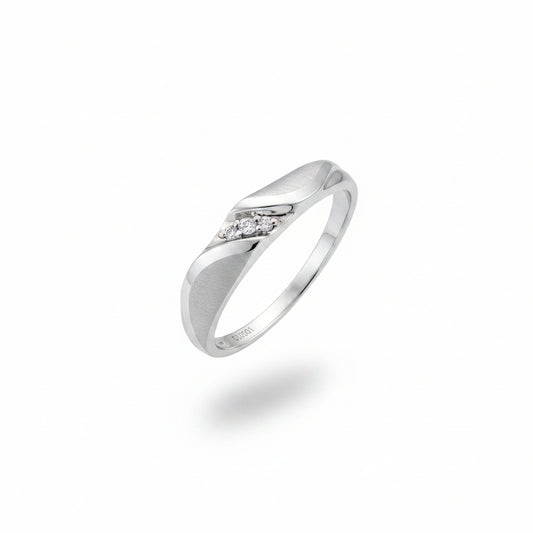 10K Channel-Set Diamond Cluster Wedding Band
