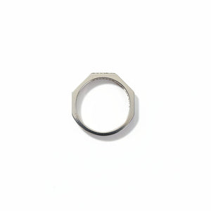 925 Sterling Silver Multifaceted with CZ Ring