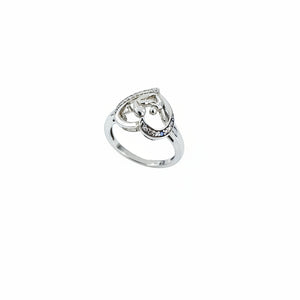 925 Sterling Silver Mother & Child Heart Promise Ring