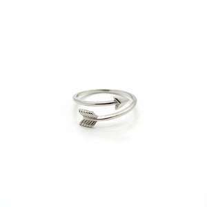 925 Sterling Silver Arrow Bypass  Ring