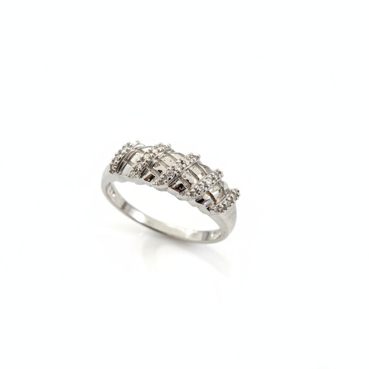 925 Sterling Silver Half Eternity Band