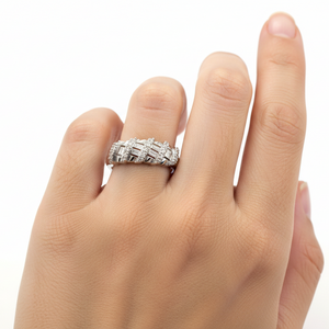 925 Sterling Silver Half Eternity Band