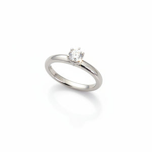925 Sterling Silver Solitaire CZ Ring