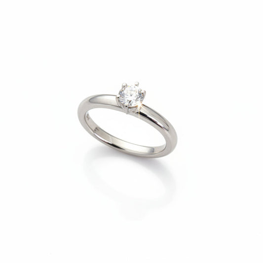 925 Sterling Silver Solitaire CZ Ring