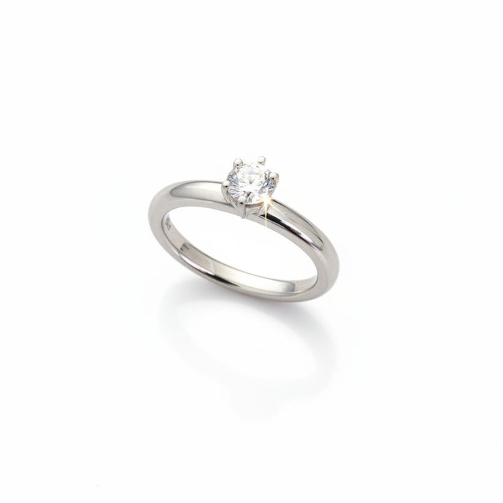 925 Sterling Silver Solitaire CZ Ring